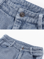 Orietta Front Slit Denim Maxi Skirt