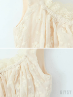 Serena Embroidered Lace-Up Top