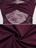 Morella Lace Ruched Mini Dress