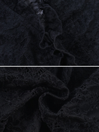 Calista Sheer Lace Tie-Front Top