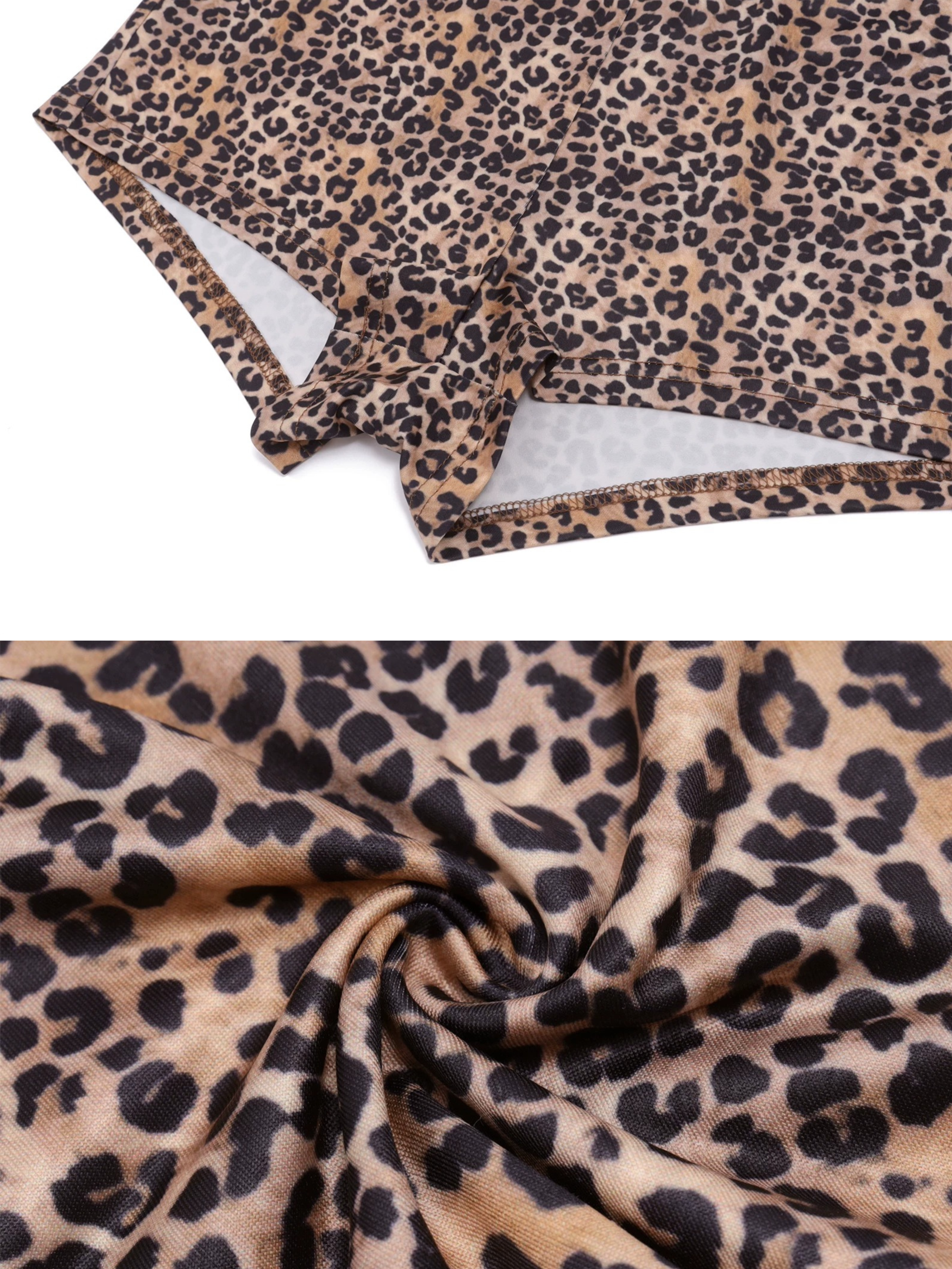 Ruolan Leopard Shorts Set