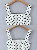 Sibel Polka Dot & Gingham Cotton Midi Dress
