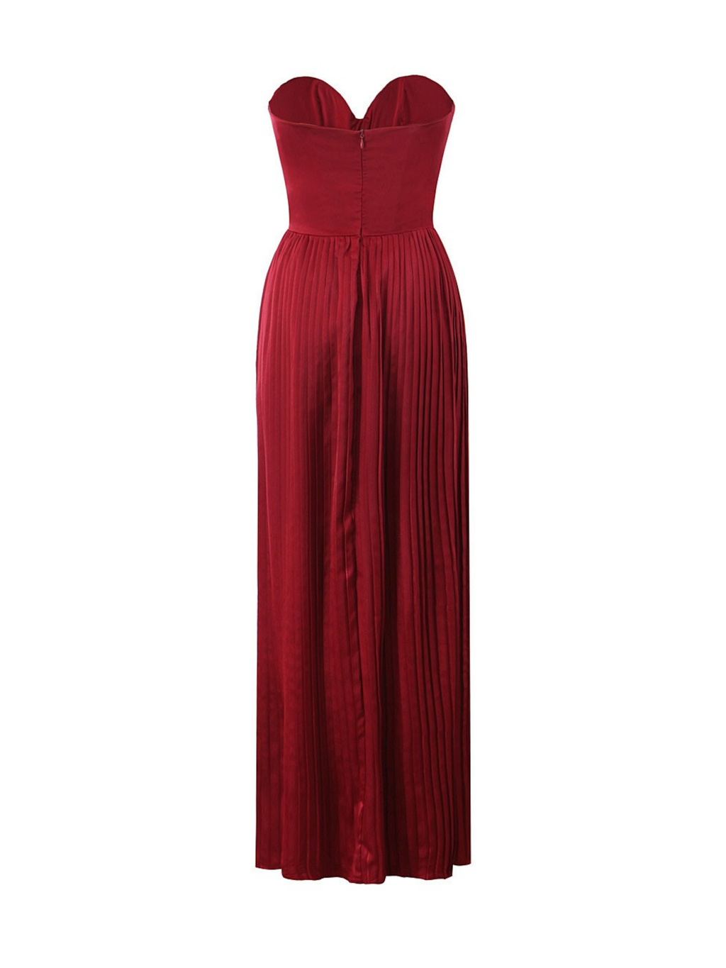 Nayeli Strapless Pleated Maxi Dress