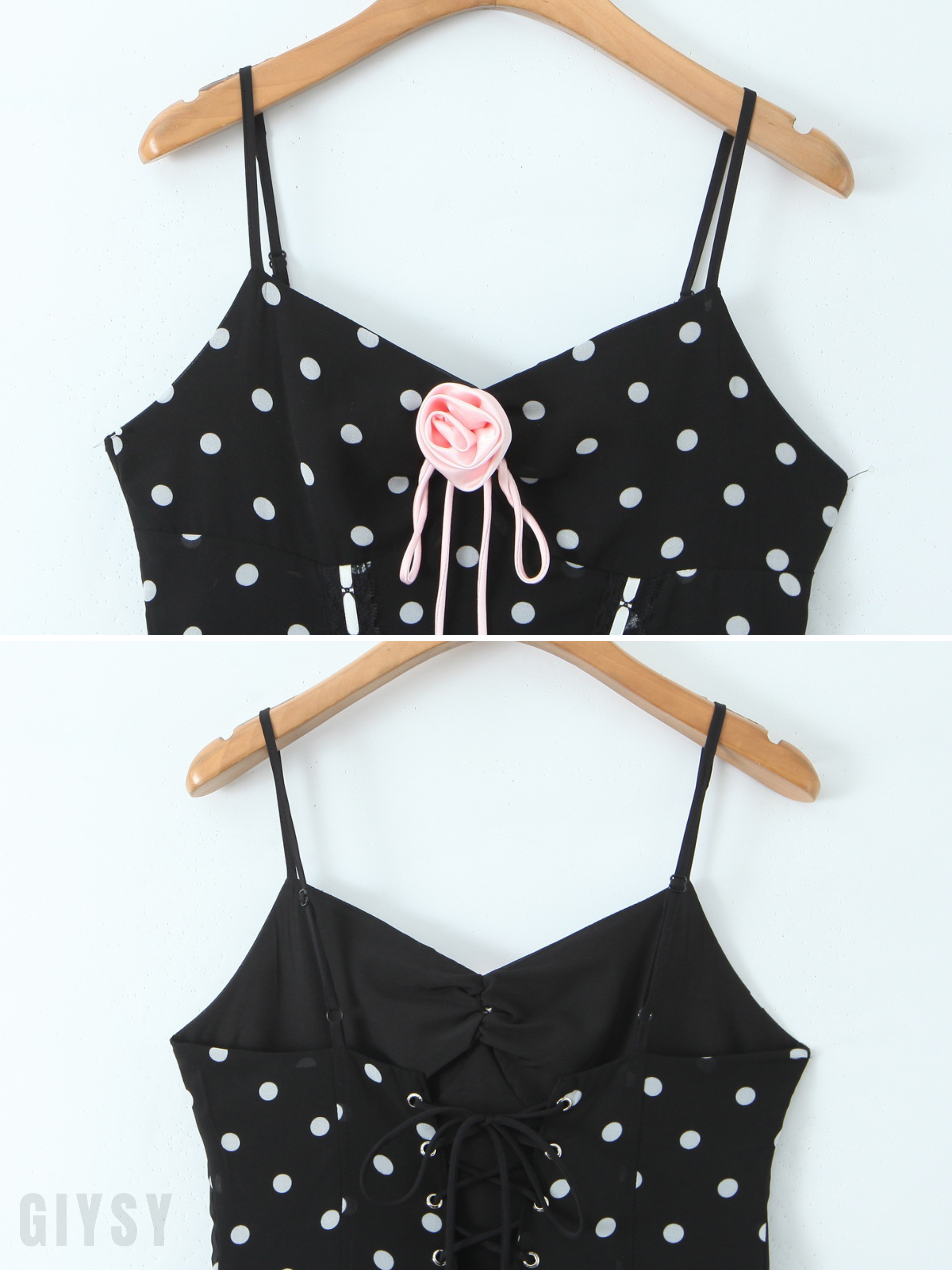 Maelia Black Polka Dot Mini Dress