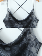 Jovita Printed Lace-Up Mini Dress