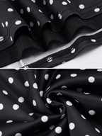 Yuna Polka Dot Lace-Up Mini Dress