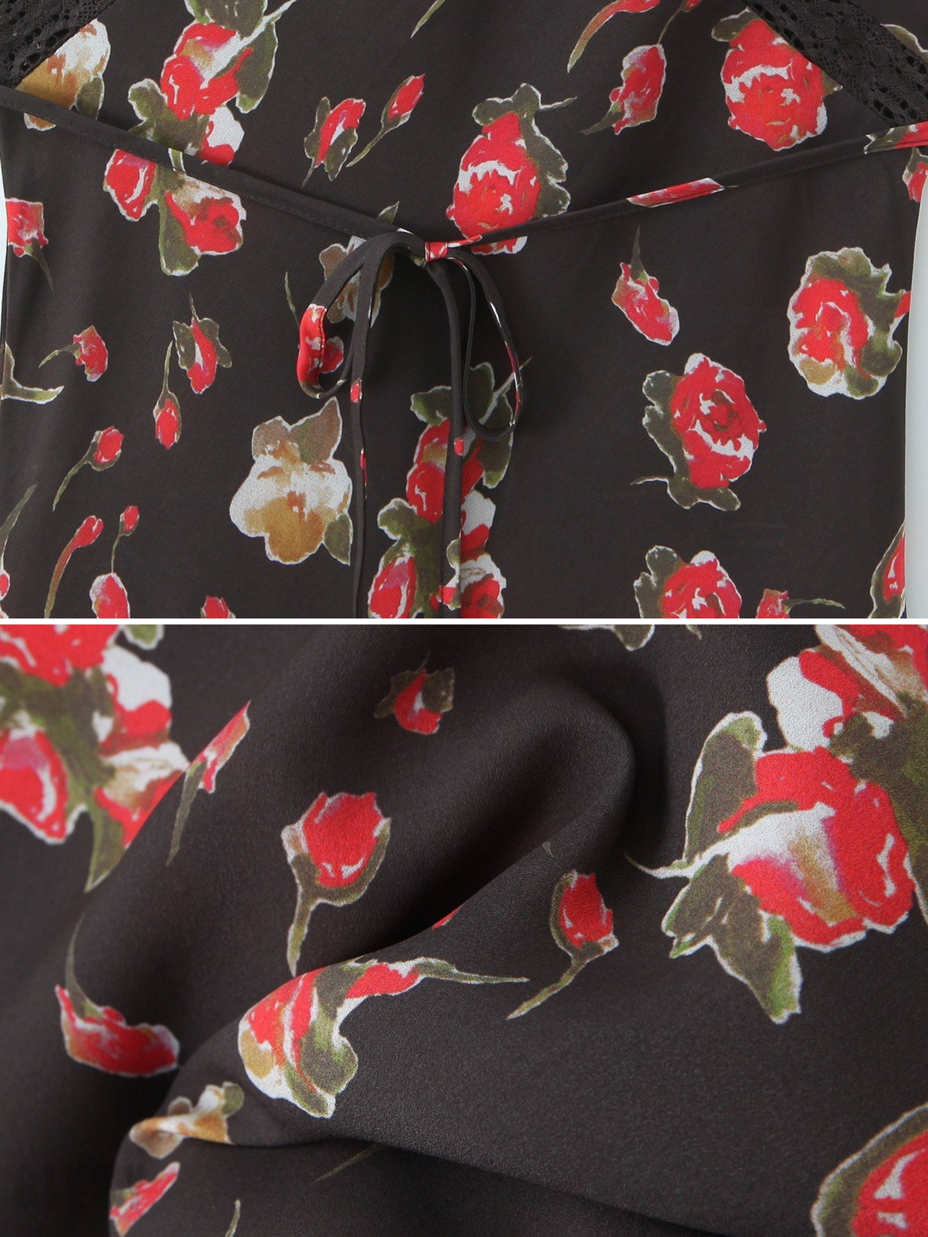 Nivya Rose Floral Ruffle Sleeve Maxi Dress