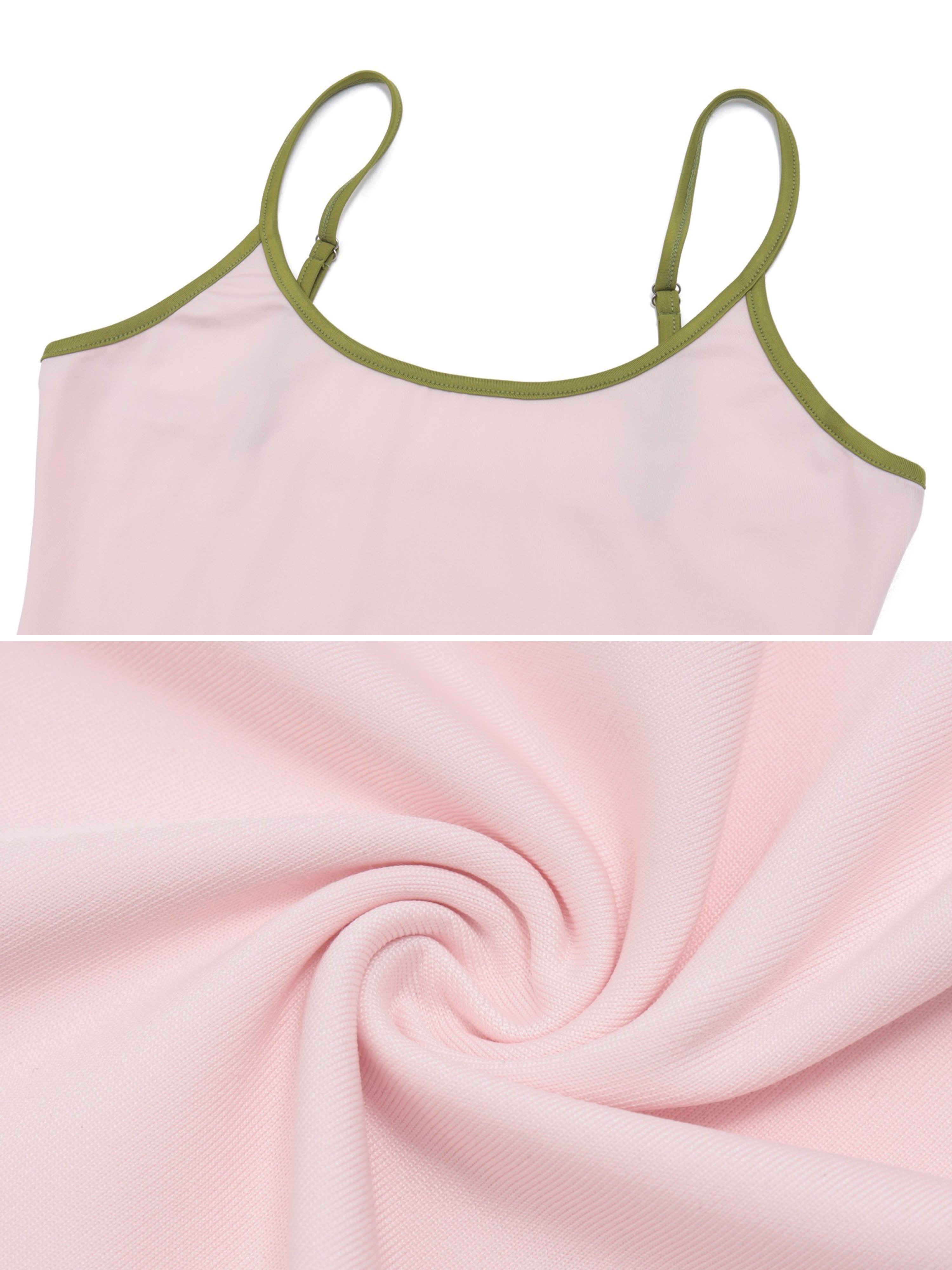 Larisa Blush & Olive Ruched Mini Set