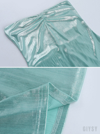 Calira Metallic Blue Strapless Mini Dress
