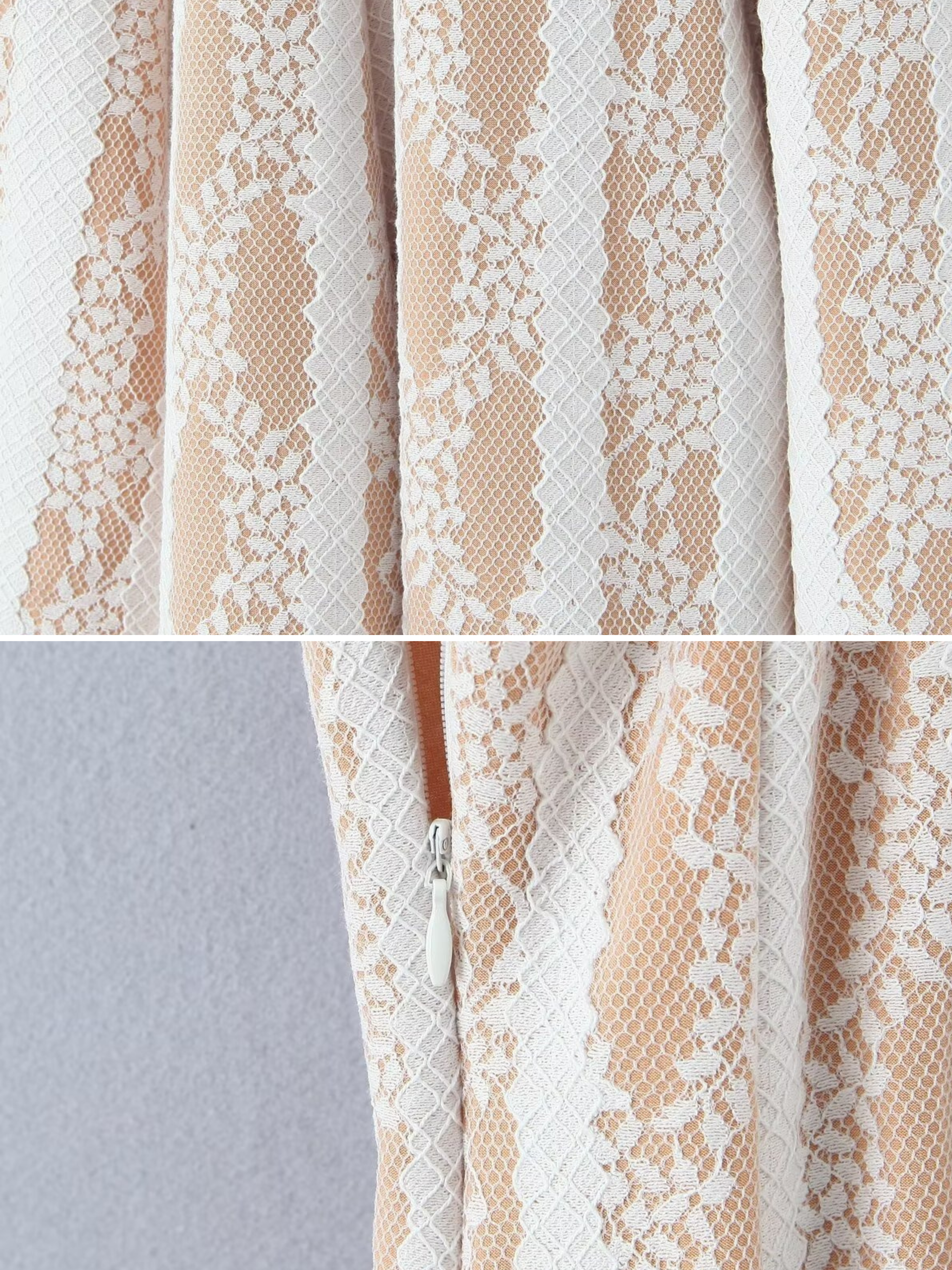 Miren Lace Stripe Mini Dress