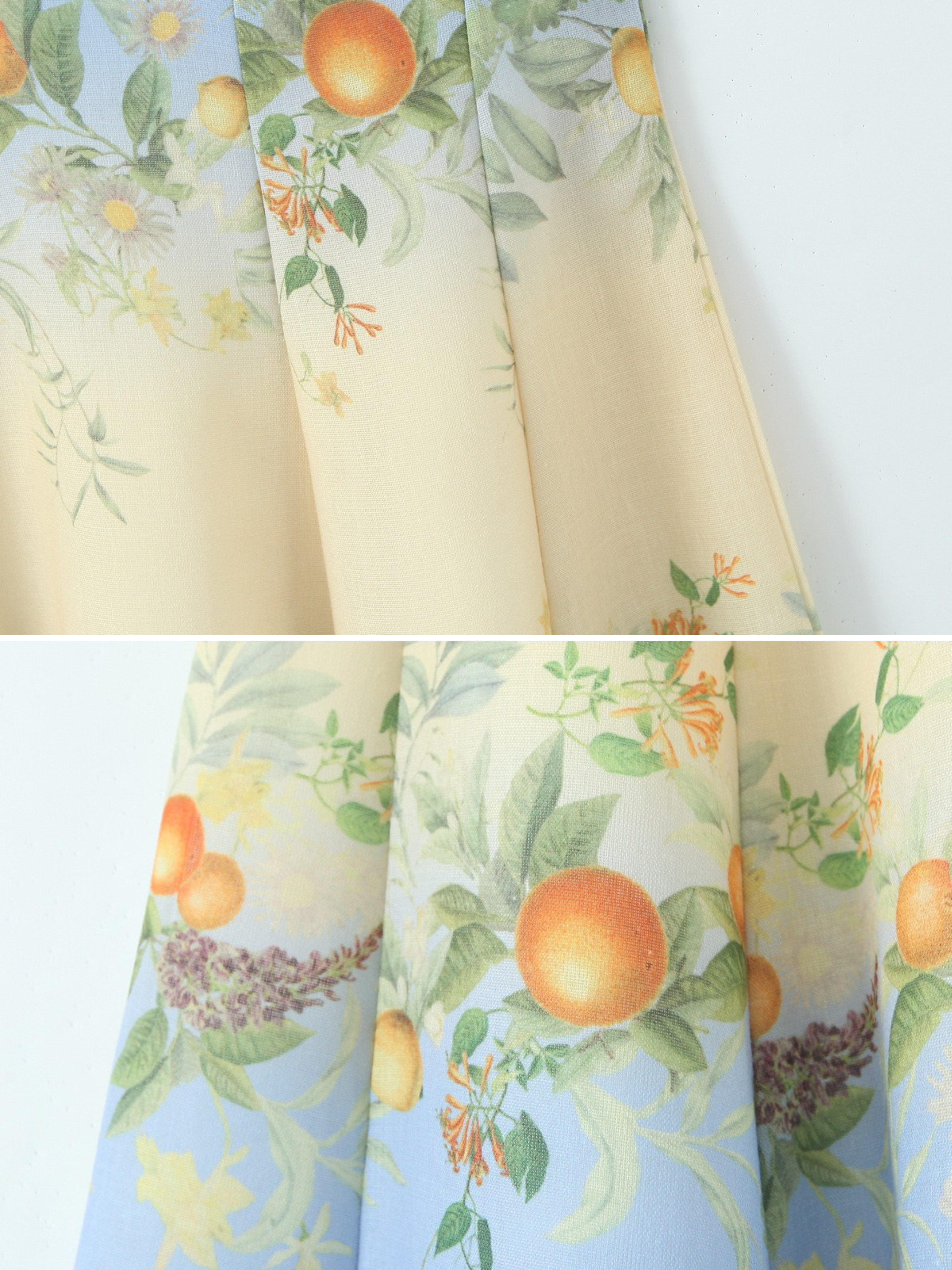 Jilda Citrus Garden Corset Midi Dress