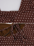 Mocha Polka Dot Slip Mini Dress