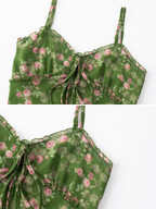 Olya Olive Floral Slip Maxi Dress