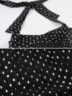 Nerea Polka Dot Halter Corset Top