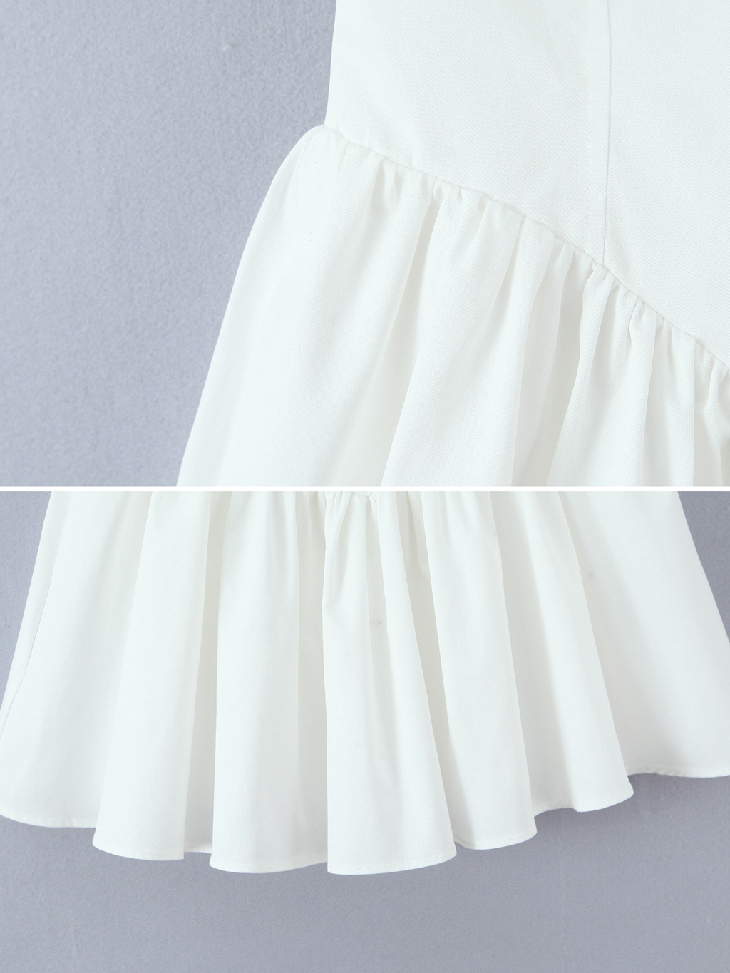 Liora Bluebell Scallop Halter Mini Dress