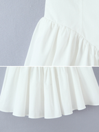 Liora Bluebell Scallop Halter Mini Dress
