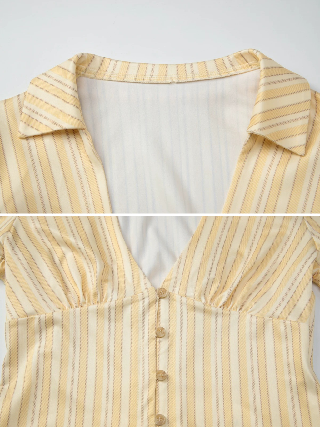 Ilvina Soft Stripe Button Corset Top