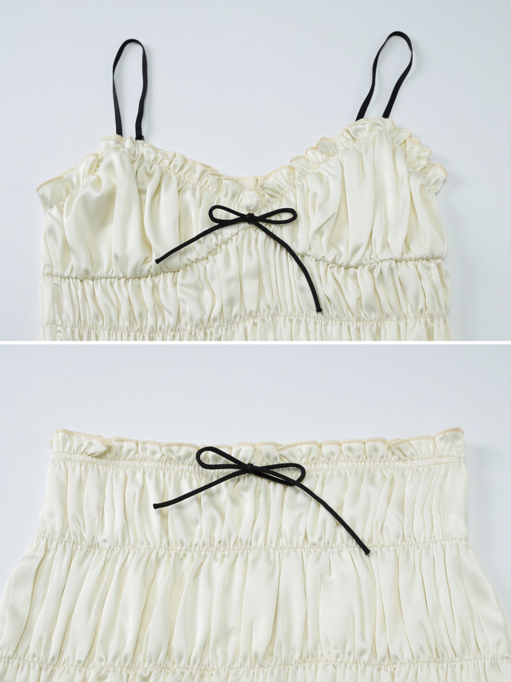 Amelia Ruched Bow Detail Skirt Set