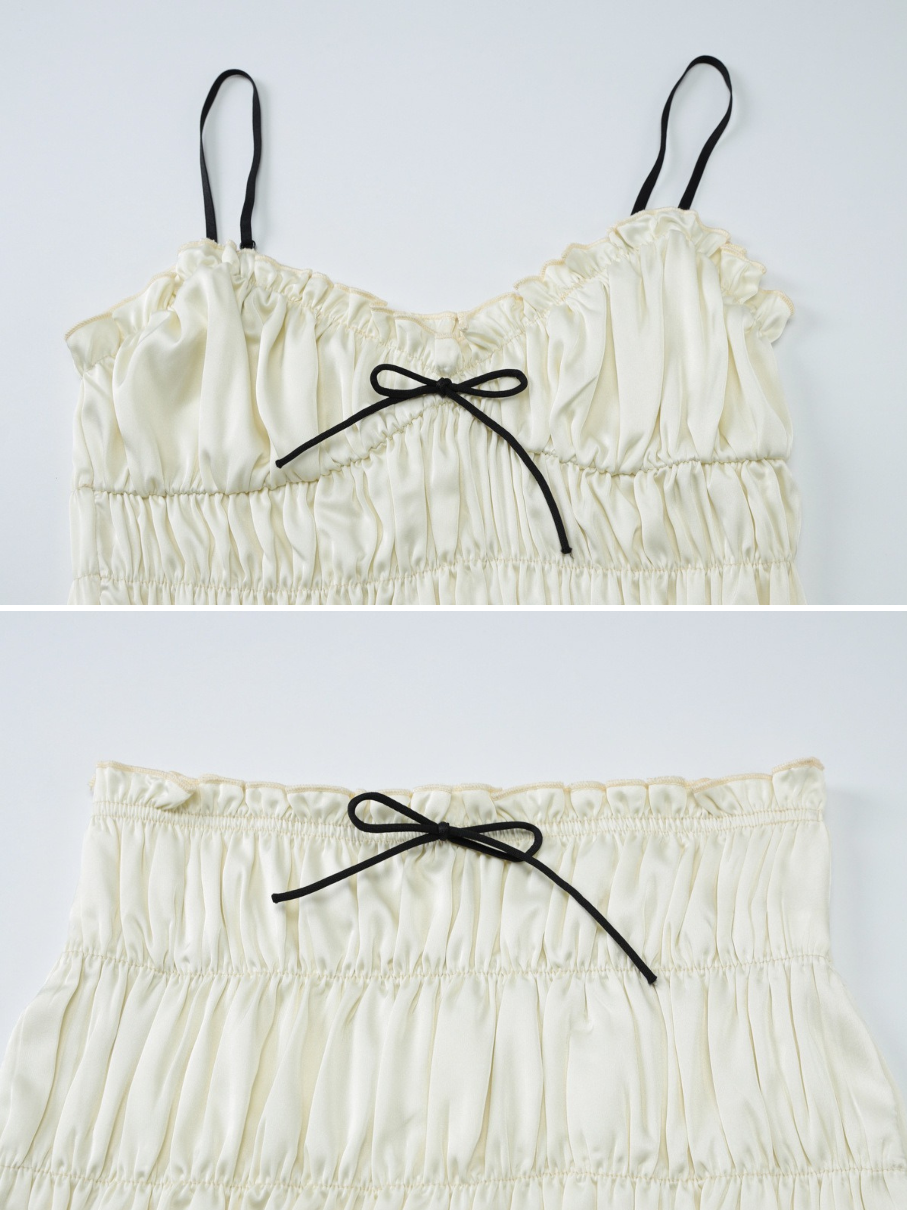 Amelia Ruched Bow Detail Skirt Set