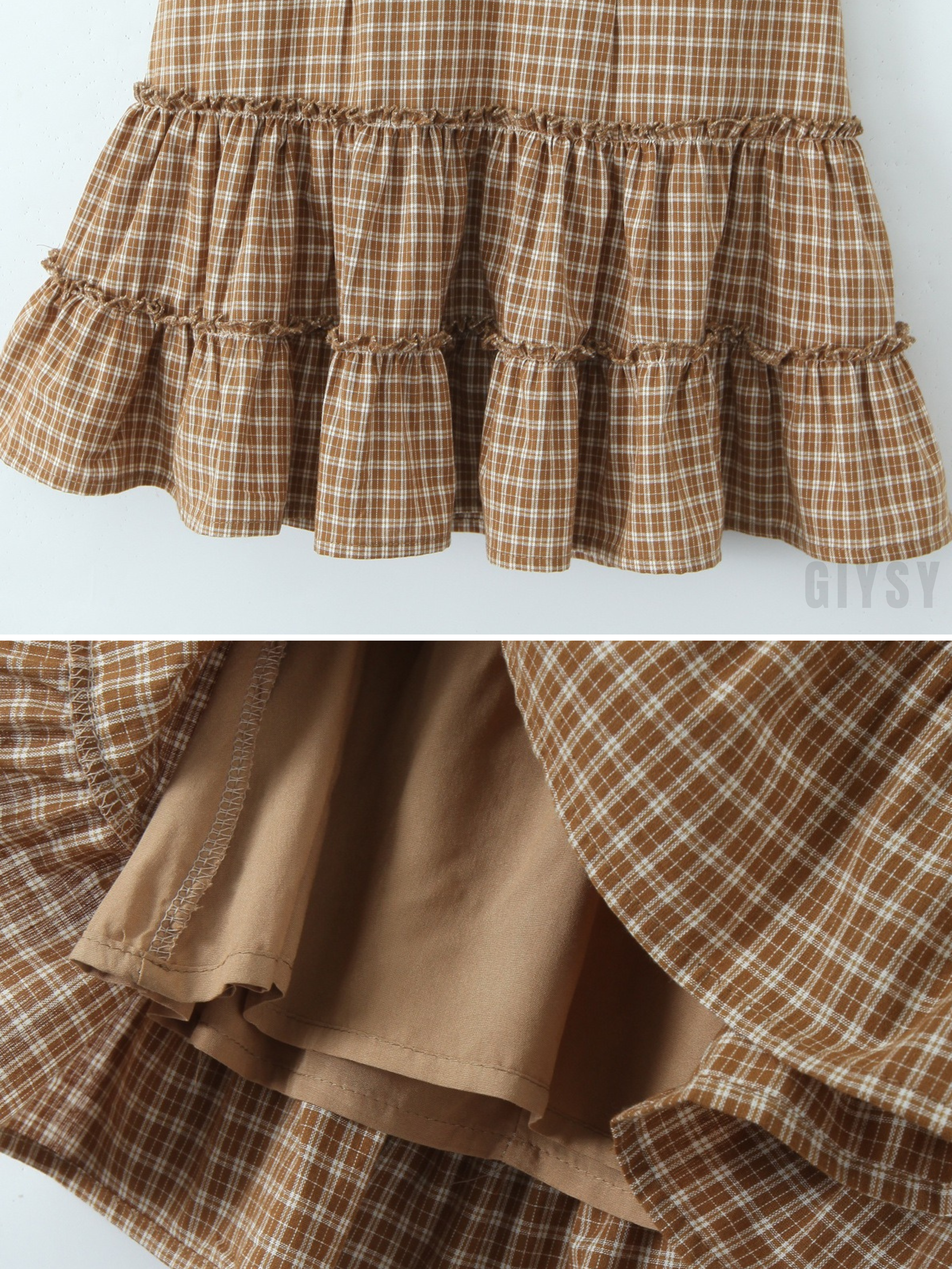 Evania Plaid Ruffle Mini Dress