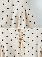 Melina Polka Dot Lace-Up Mini Dress