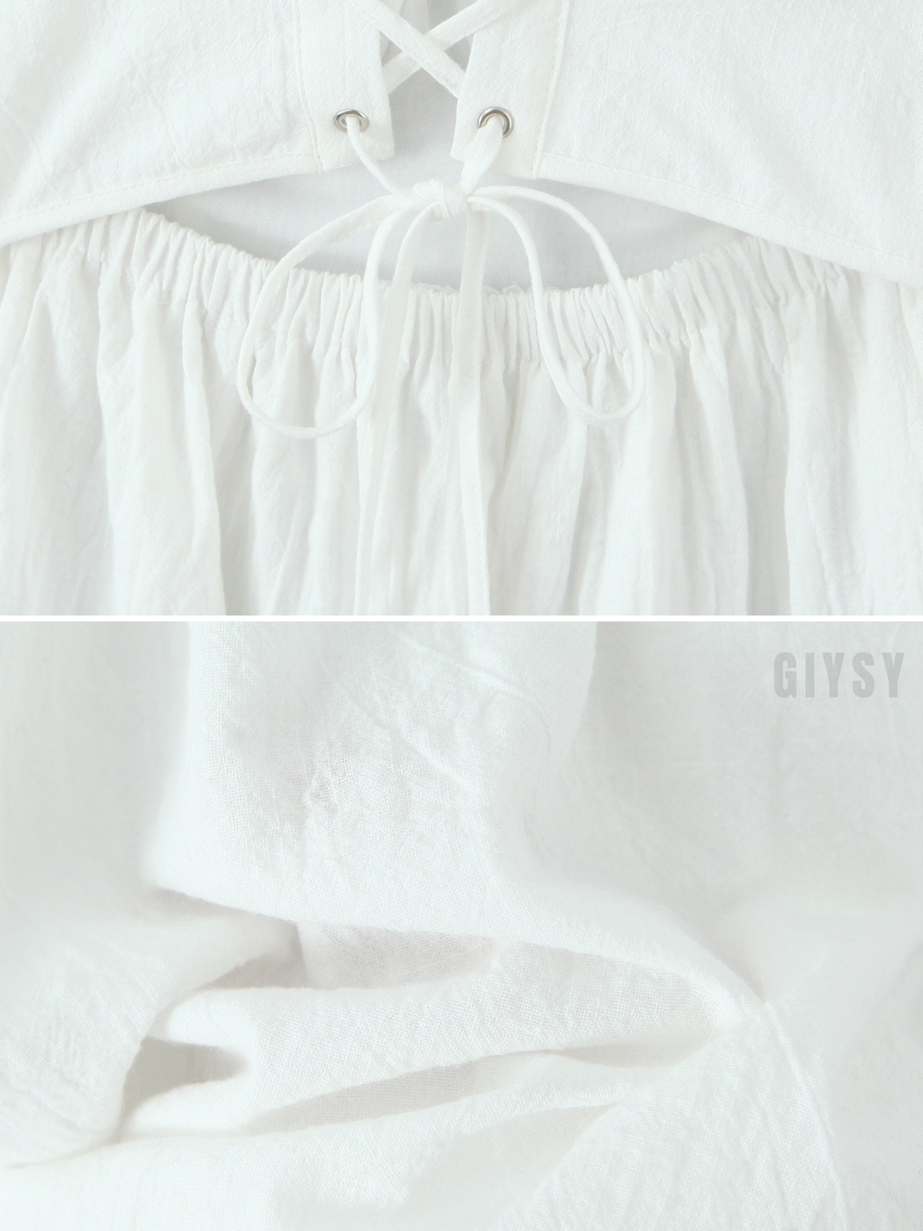 Evelia Cotton Lace-Up Mini Dress