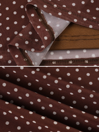 Mocha Polka Dot Slip Mini Dress