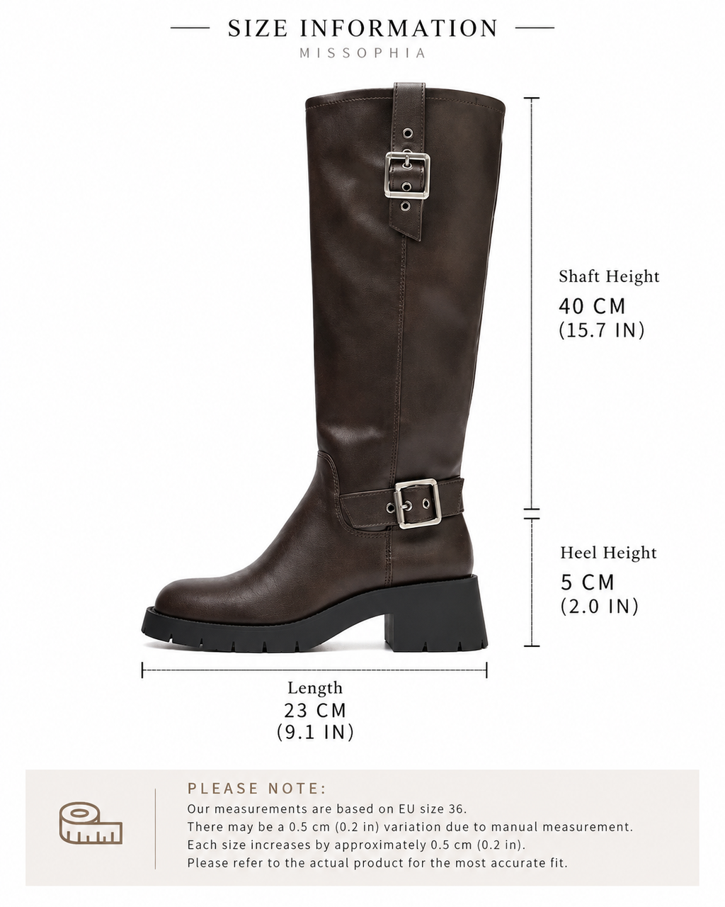 Matilda Vintage Buckle Knee-High Boots