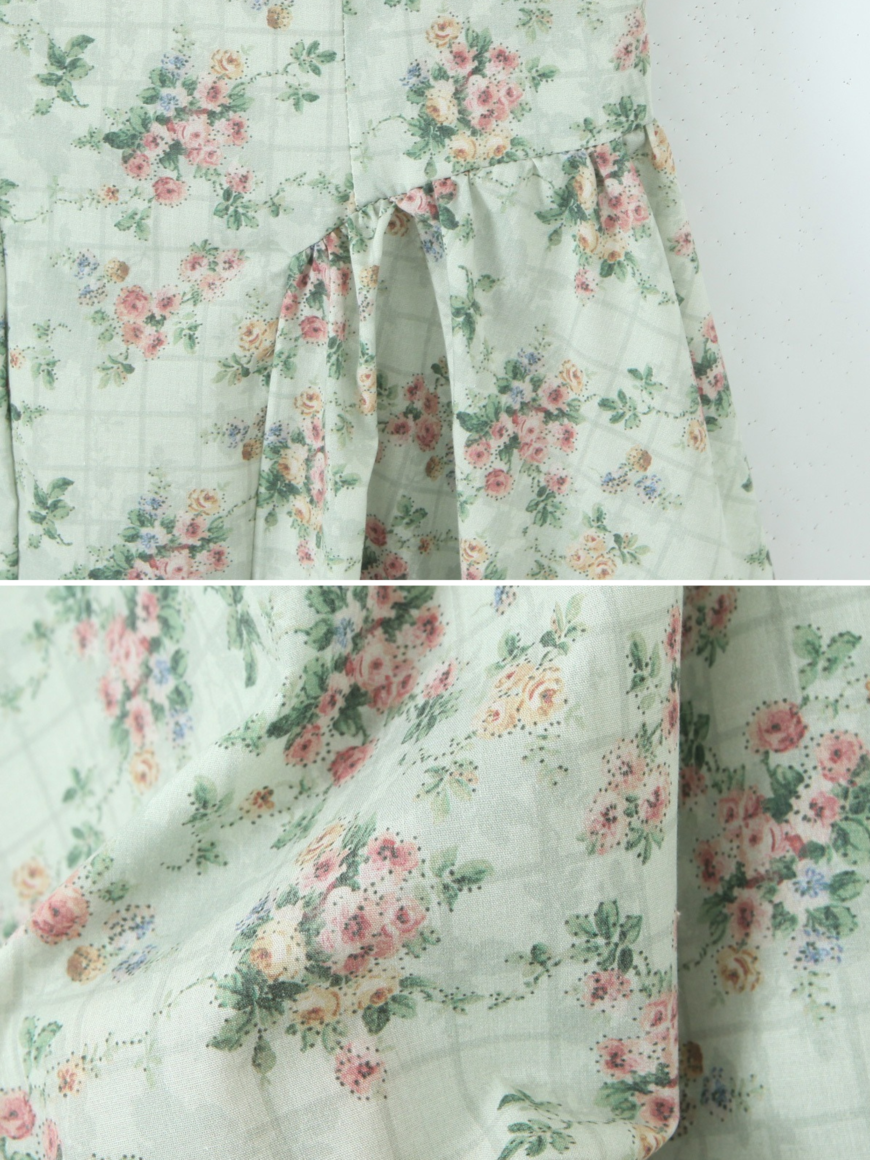 Elora Mint Floral Corset Midi Dress