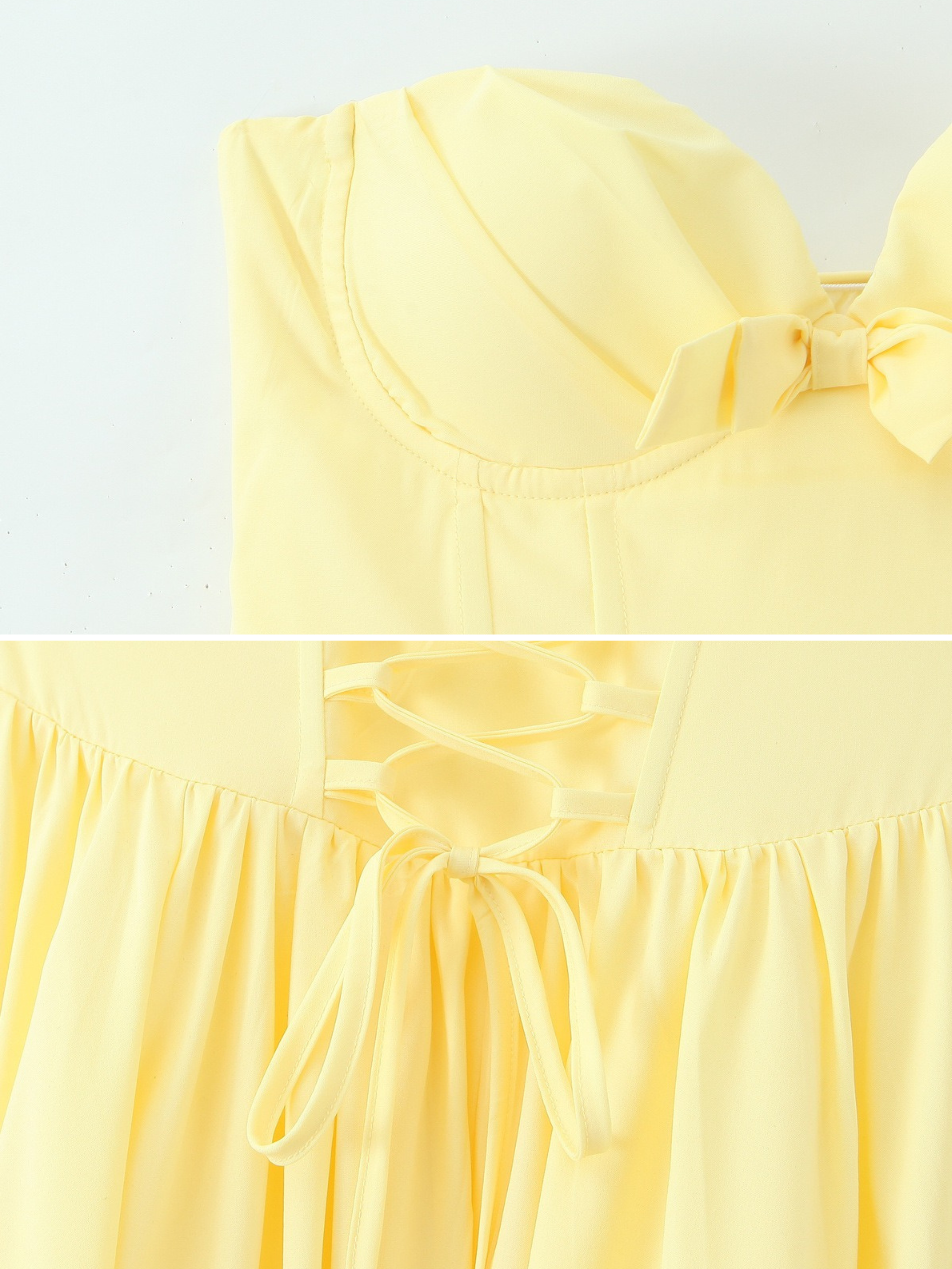 Perin Strapless Bow Corset Midi Dress