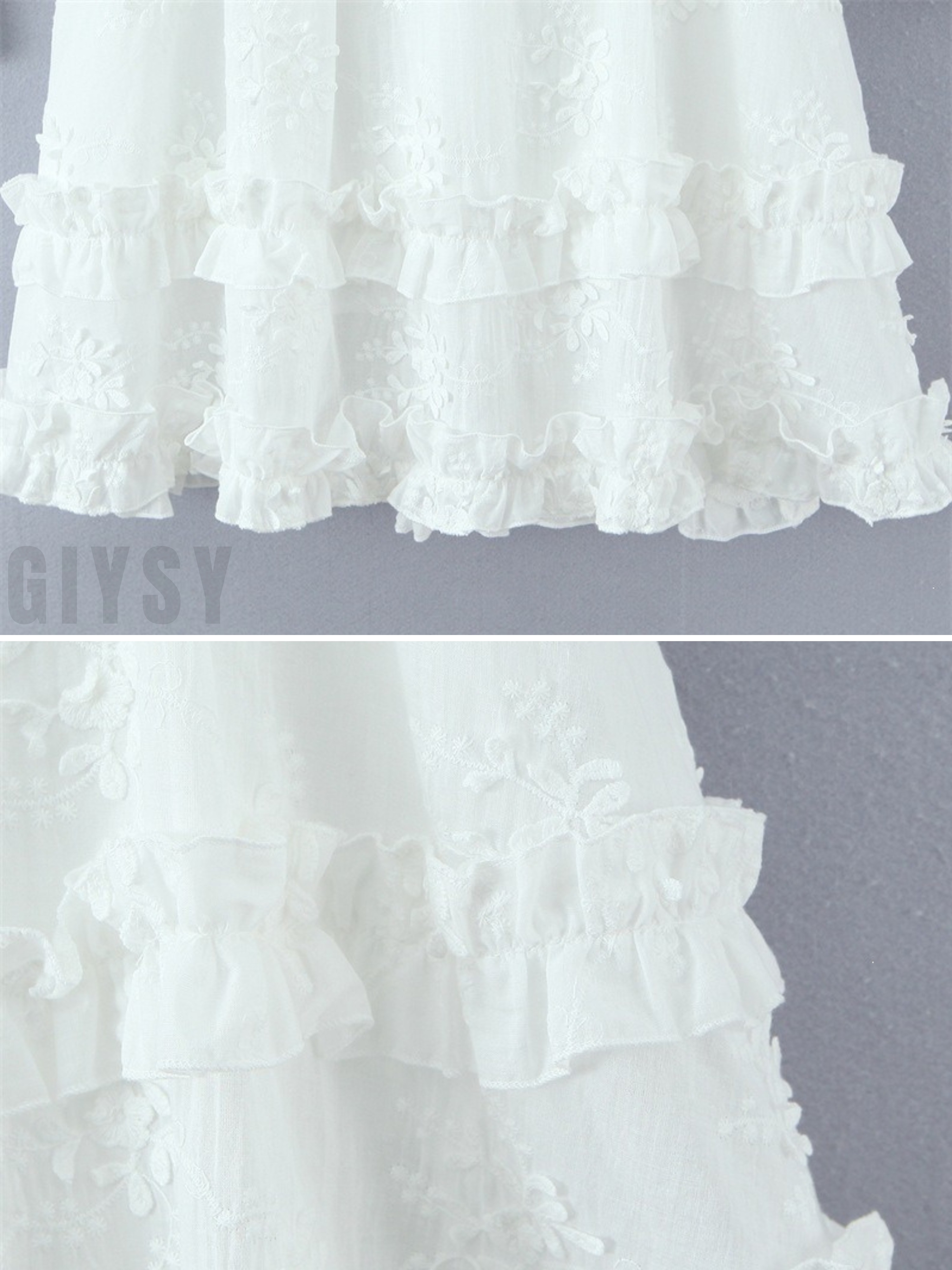 Ilona Embroidered Ruffle Mini Dress
