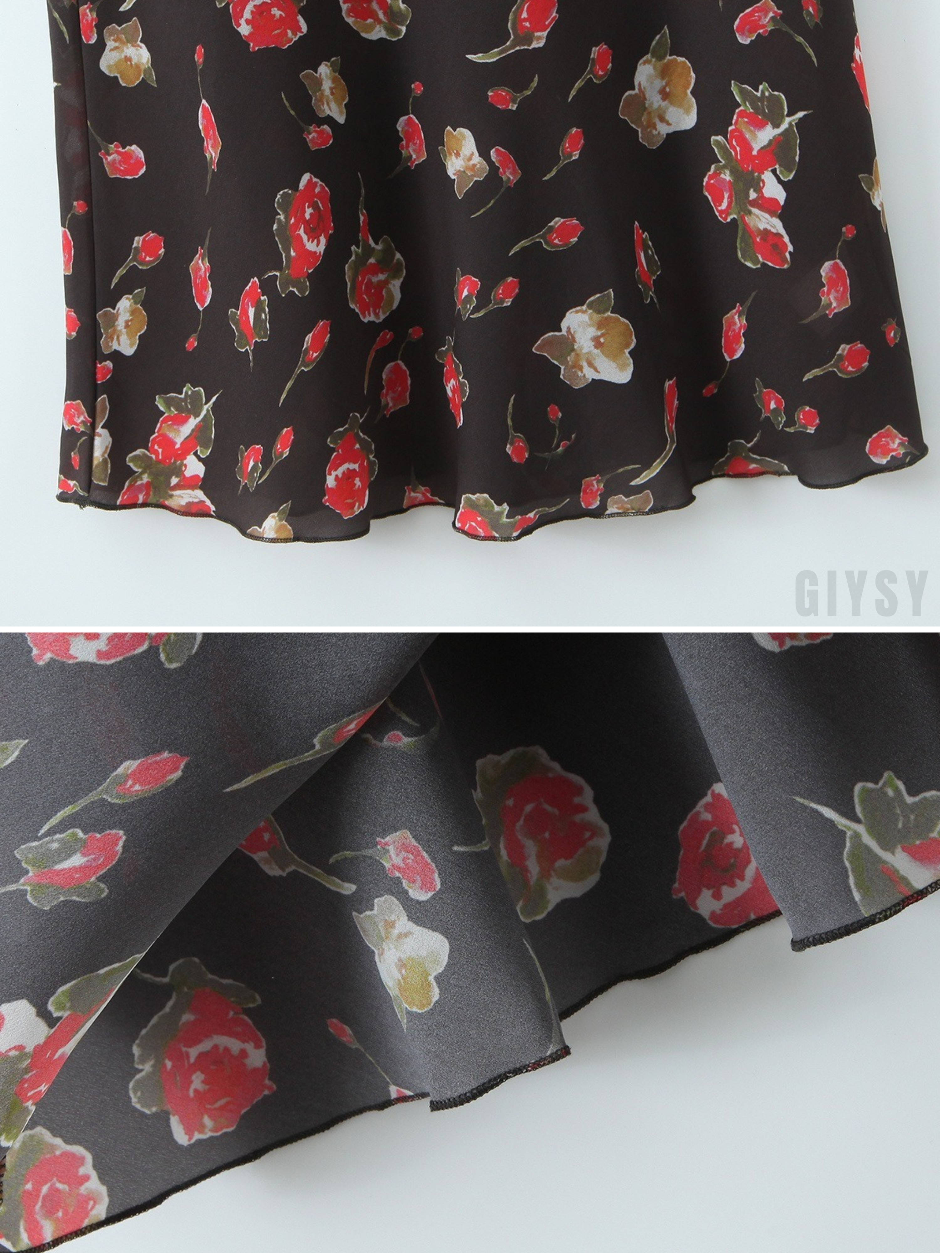 Nivya Rose Floral Ruffle Sleeve Maxi Dress