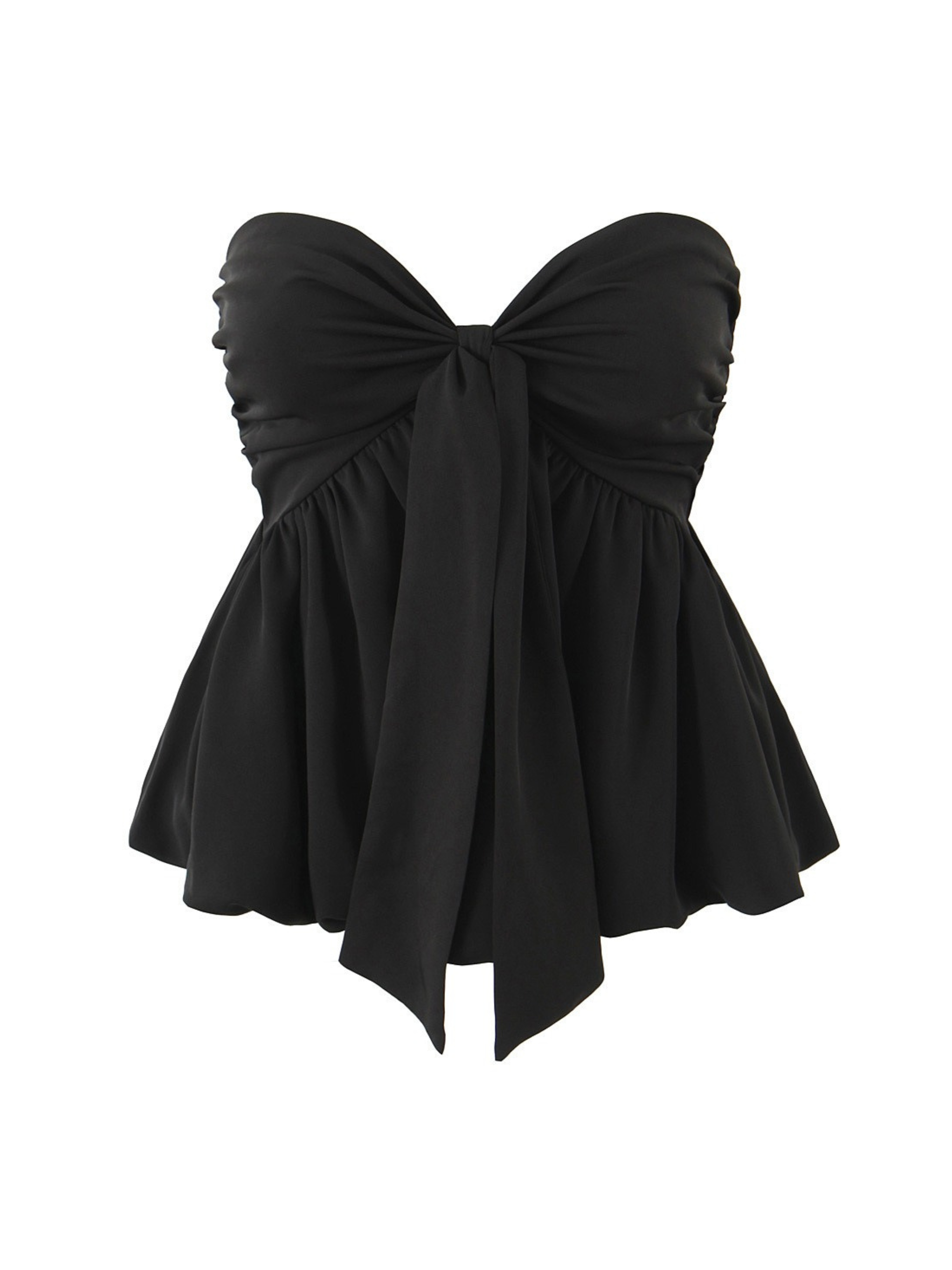 Lavinia Strapless Bow Peplum Top