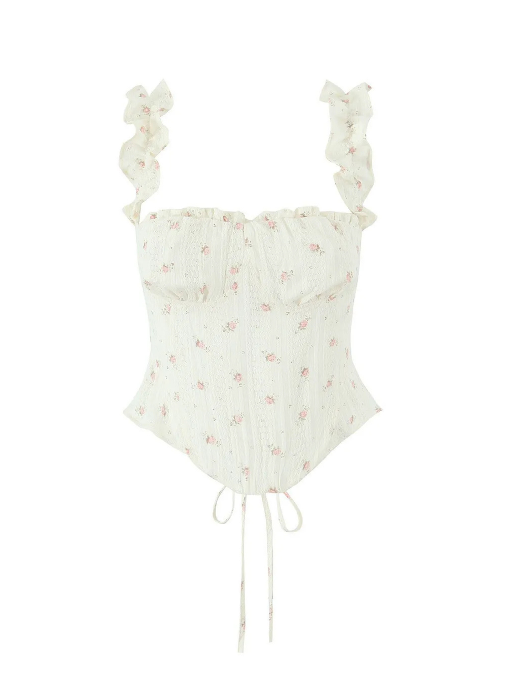 Lorena Corset Top & Ruffle Mini Skirt Set