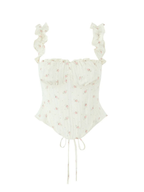 Lorena Corset Top & Ruffle Mini Skirt Set