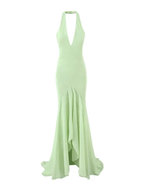 Velin Mint Green Halter Maxi Dress