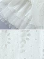 Elisae Eyelet Halter Mini Dress