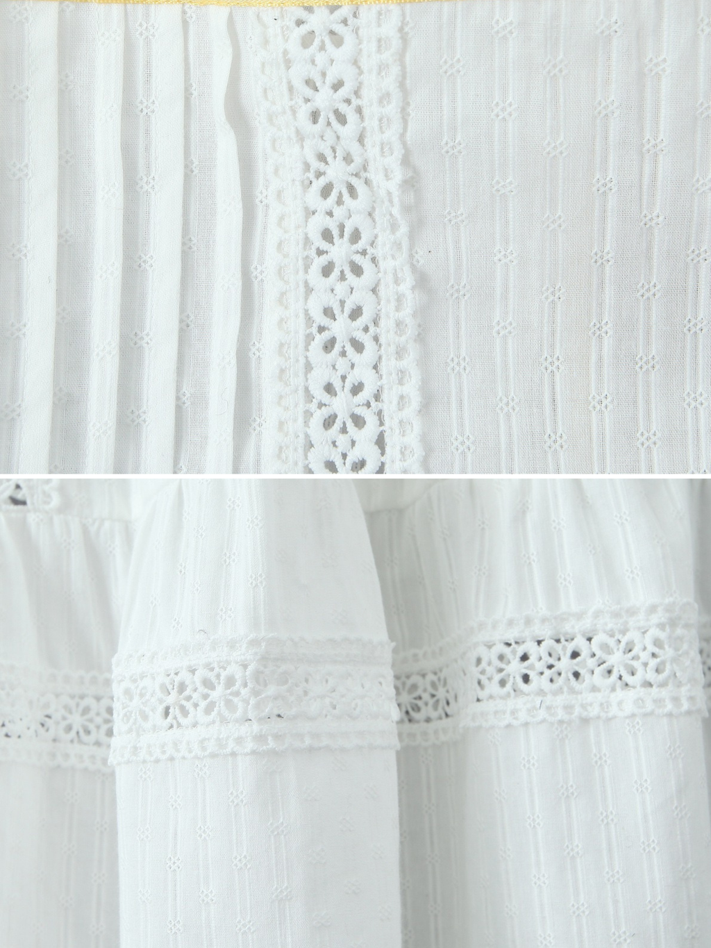 Beril Lace Trim Tie-Front Top & Maxi Skirt Set