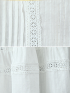 Beril Lace Trim Tie-Front Top & Maxi Skirt Set