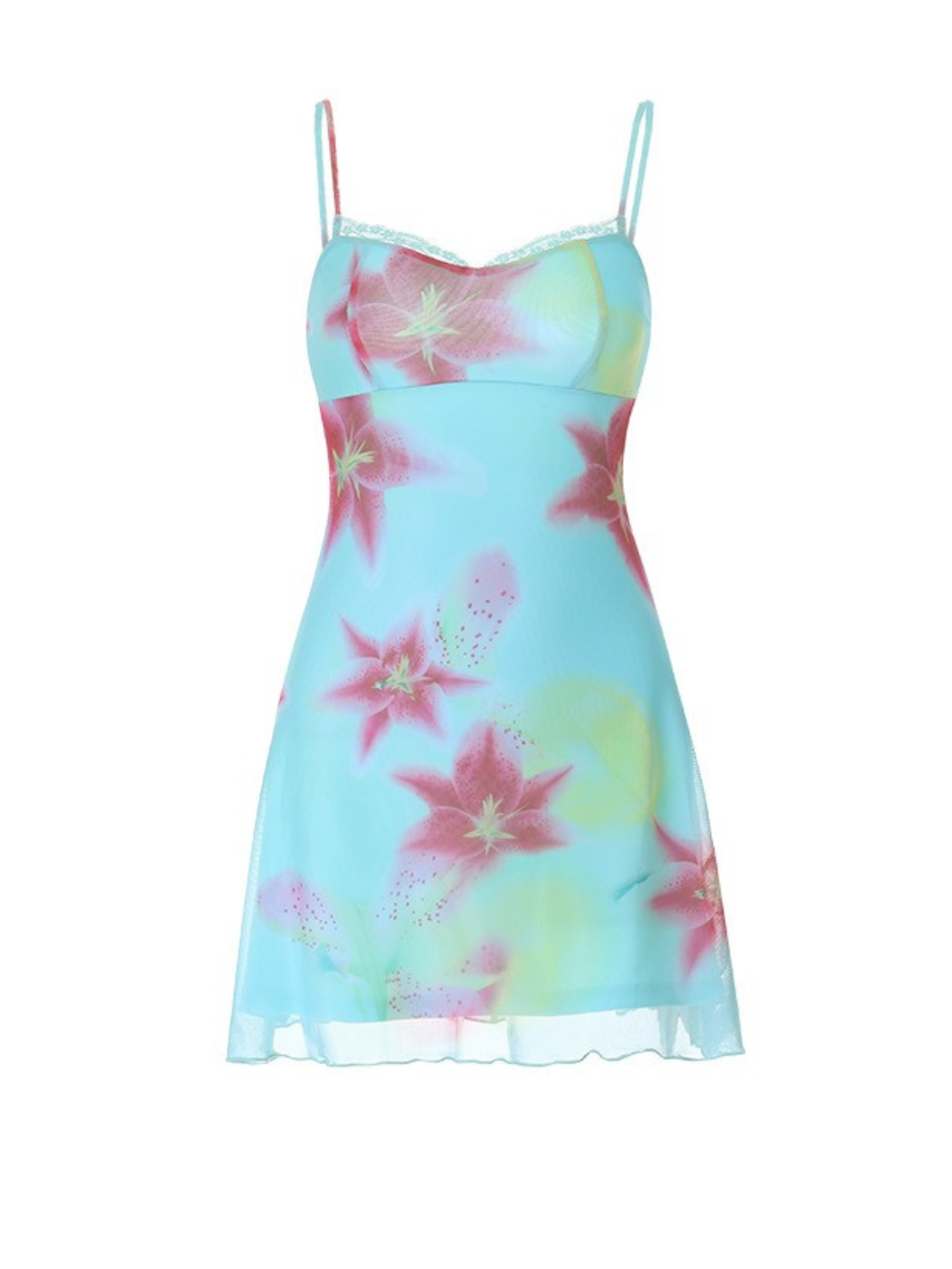 Elisa Floral Mesh Mini Dress