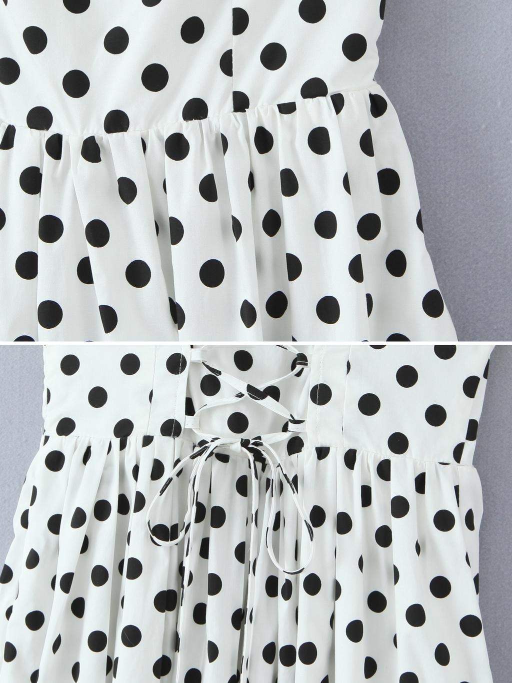 Sibel Polka Dot & Gingham Cotton Midi Dress