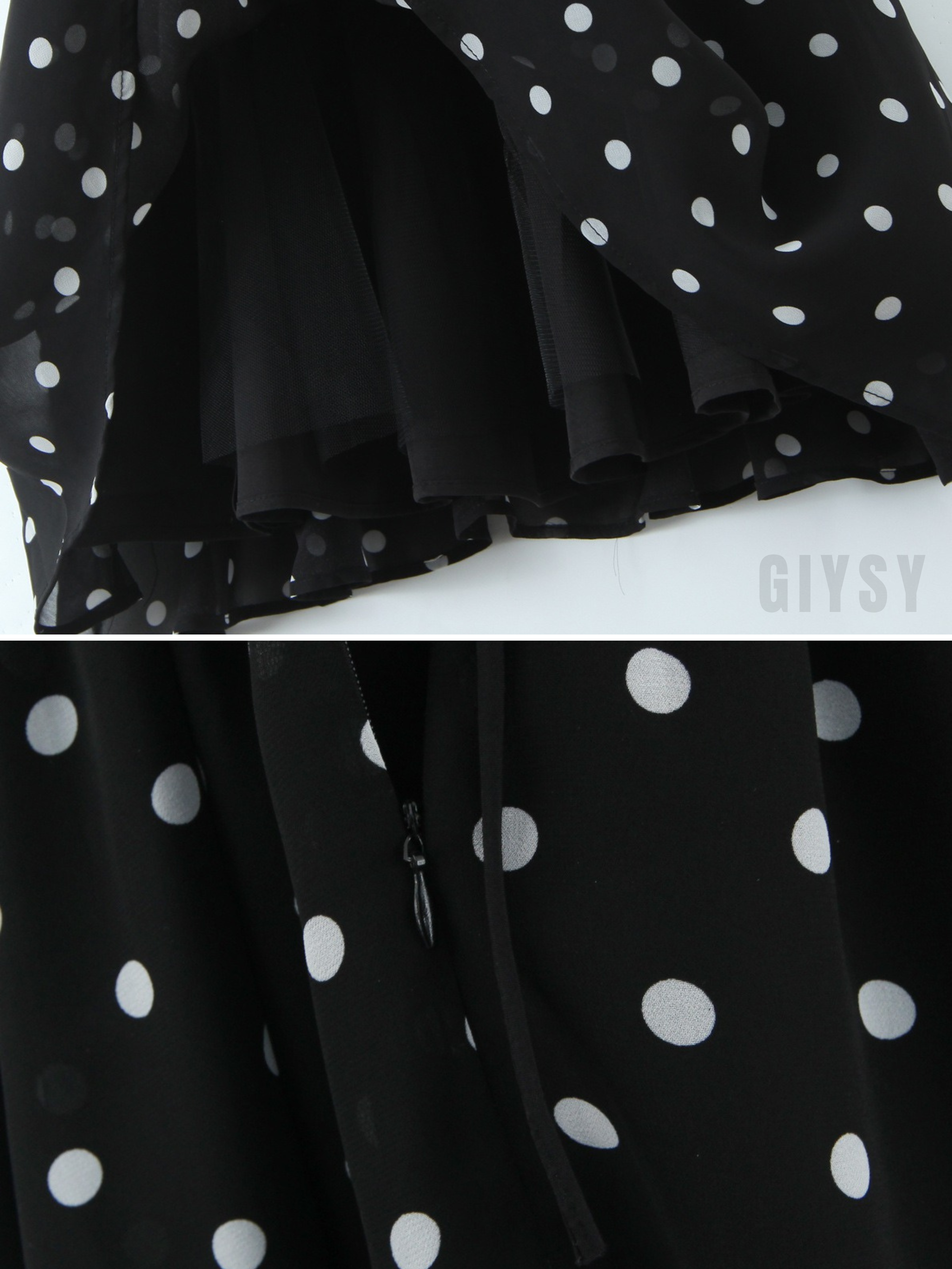 Maelia Black Polka Dot Mini Dress