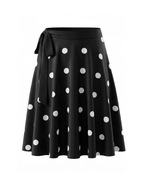 Mirana Polka Dot Side Tie Midi Skirt