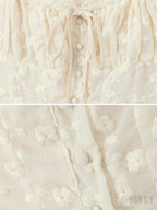 Serena Embroidered Lace-Up Top