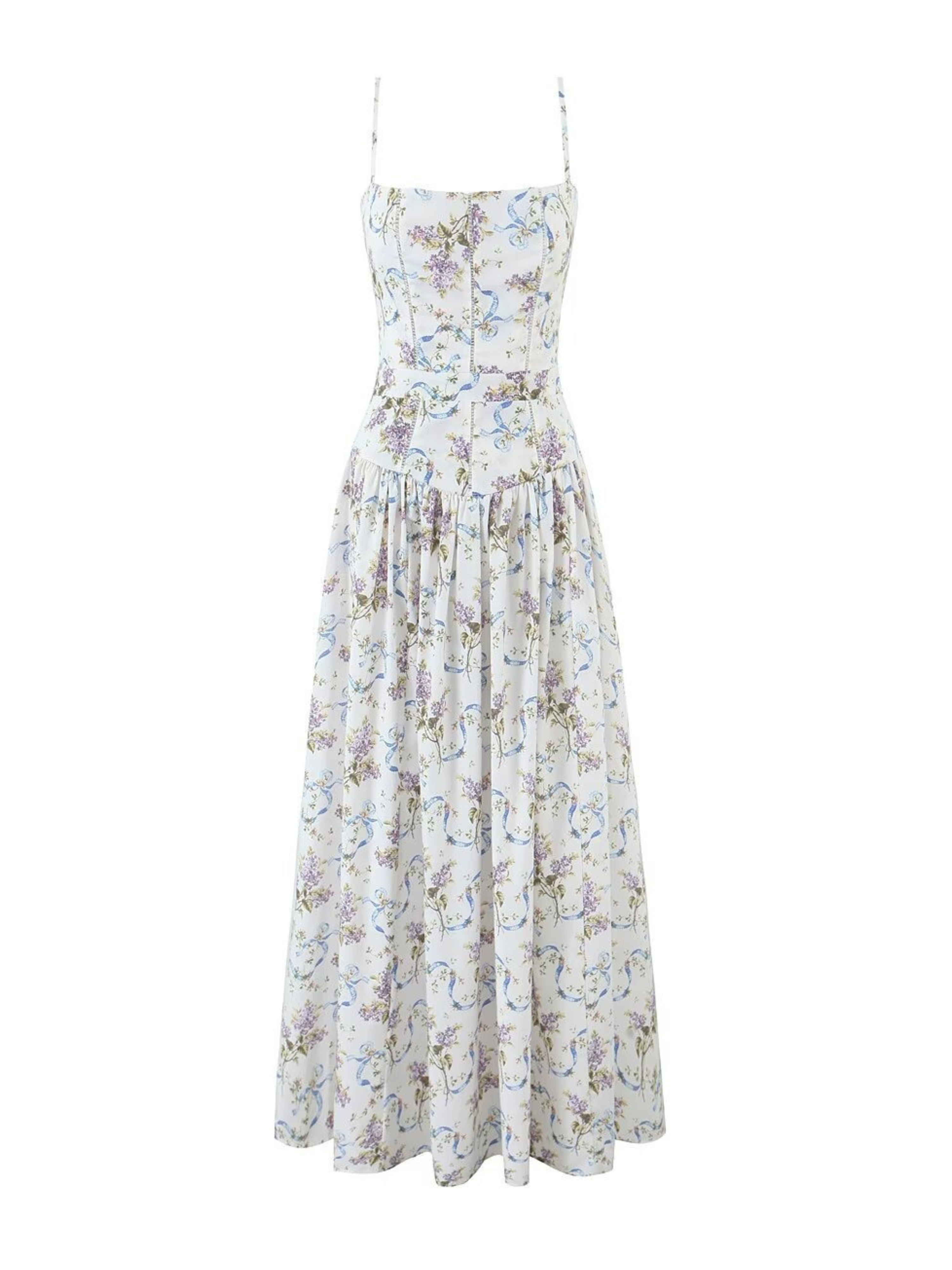 Naida Floral Corset Maxi Dress