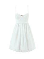 Evelia Cotton Lace-Up Mini Dress