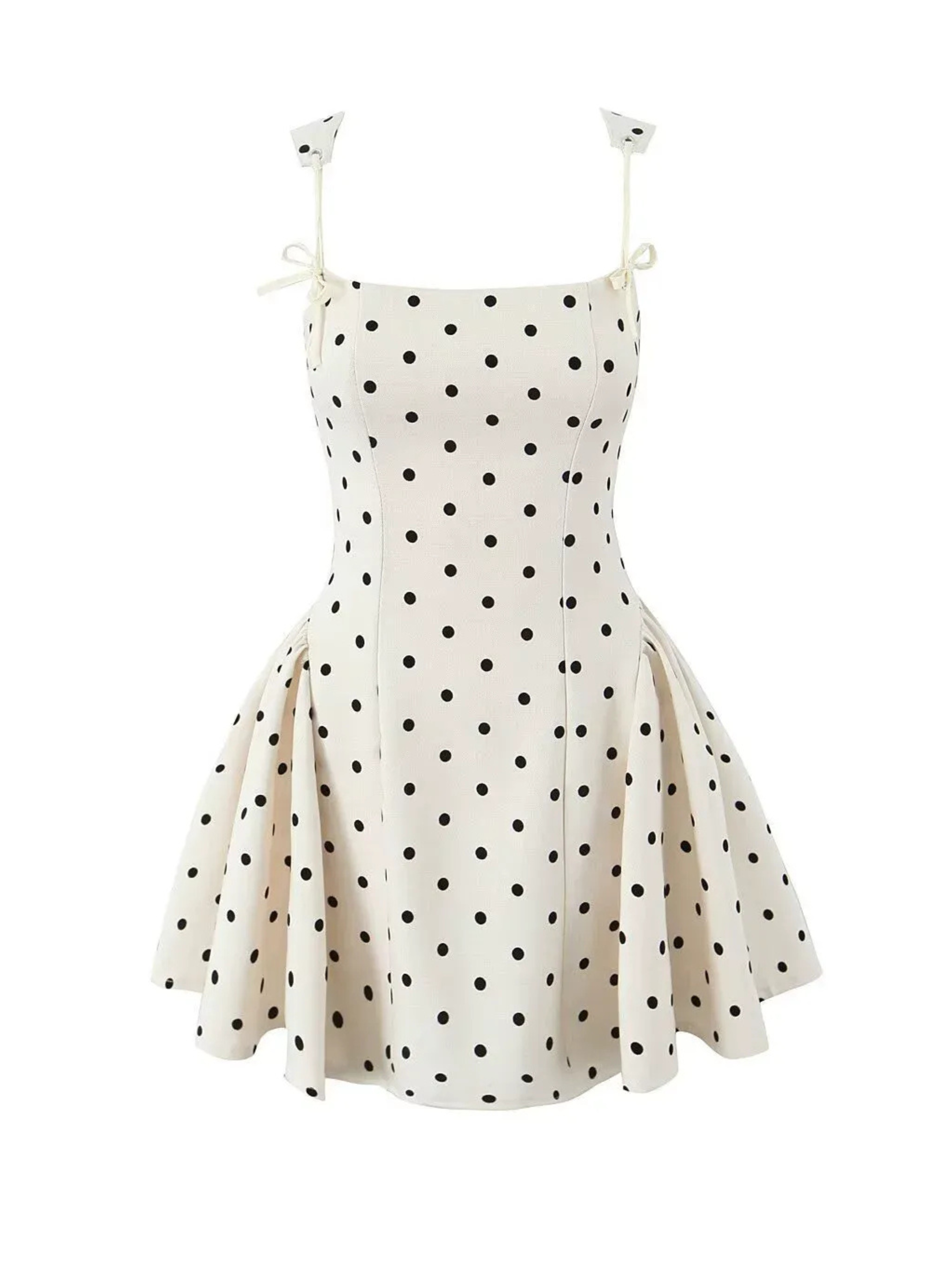Melina Polka Dot Lace-Up Mini Dress