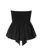 Lavinia Strapless Bow Peplum Top