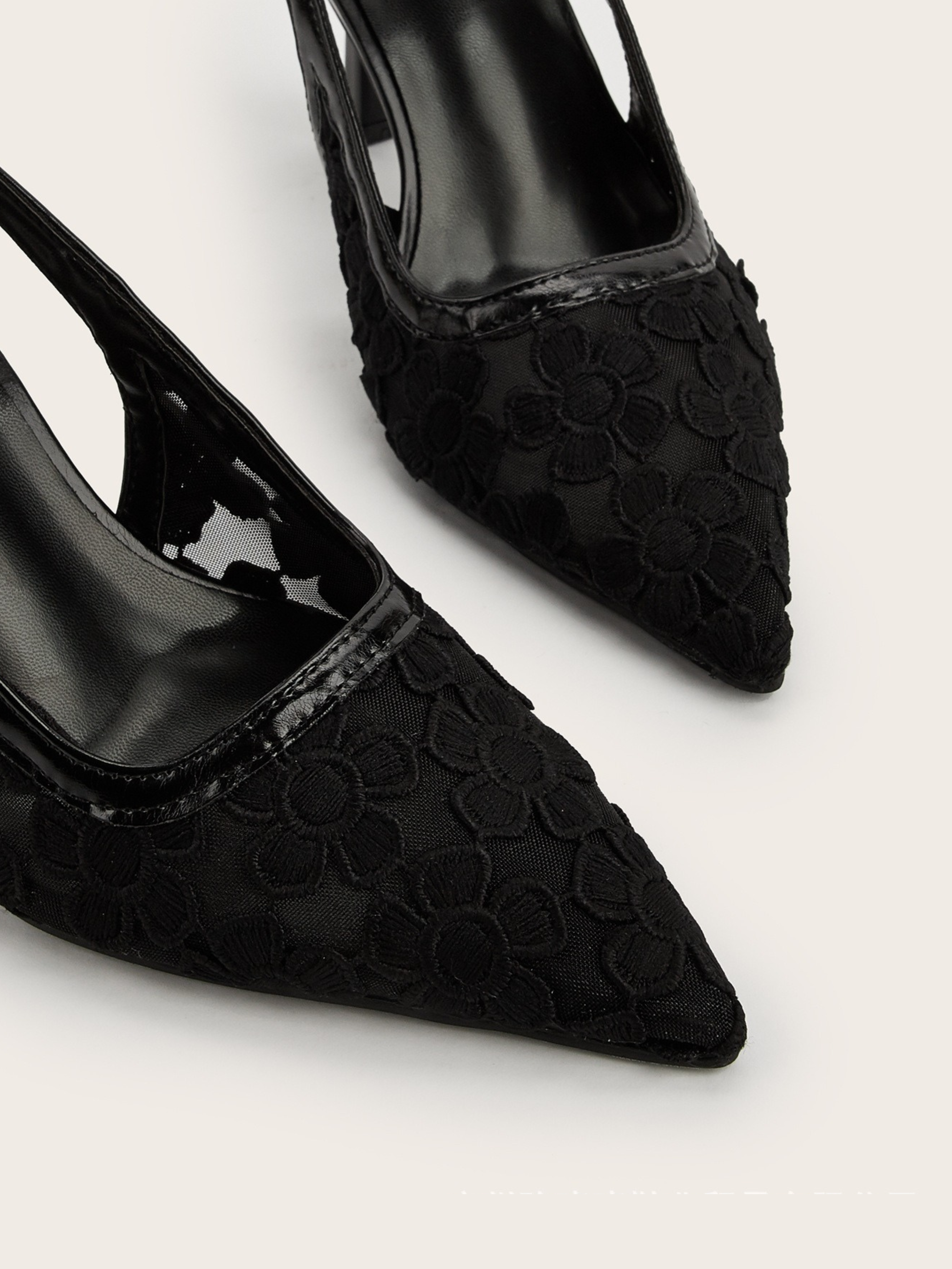 Elvina Mesh Slingback Heels