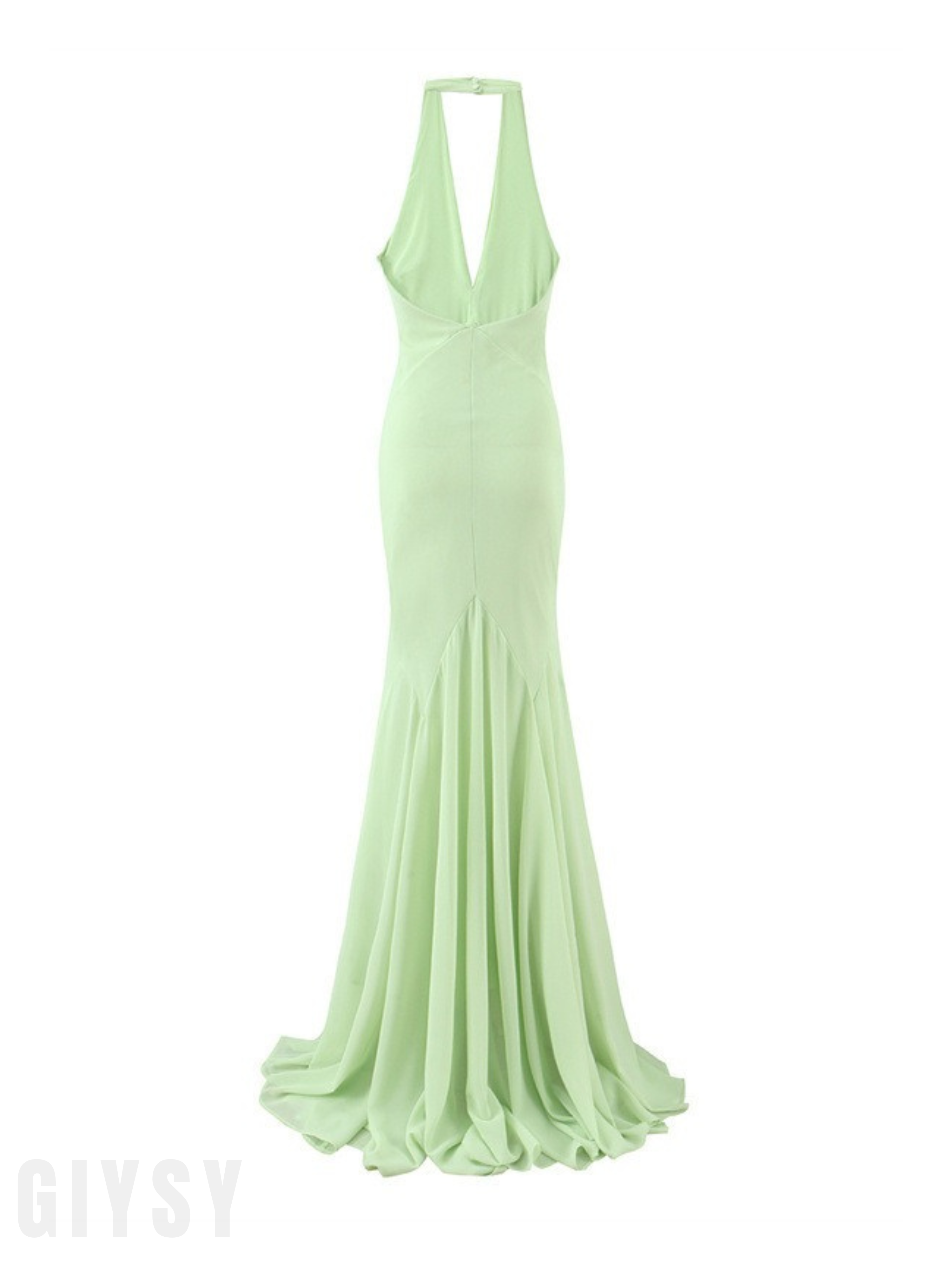 Velin Mint Green Halter Maxi Dress